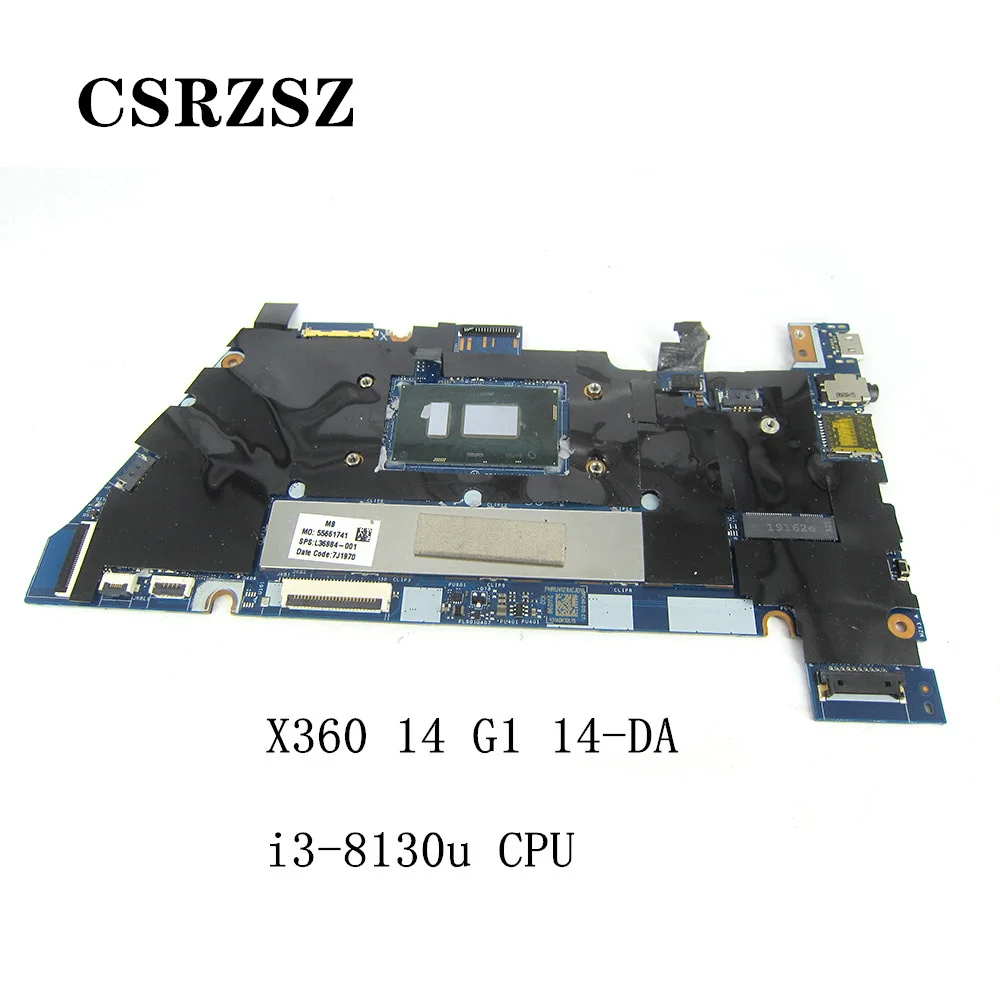 

CSRZSZ For HP Chromebook X360 14 G1 14-DA Laptop motherboard L36884-001 LA-G632P with i3-8130u CPU Fully Tested working