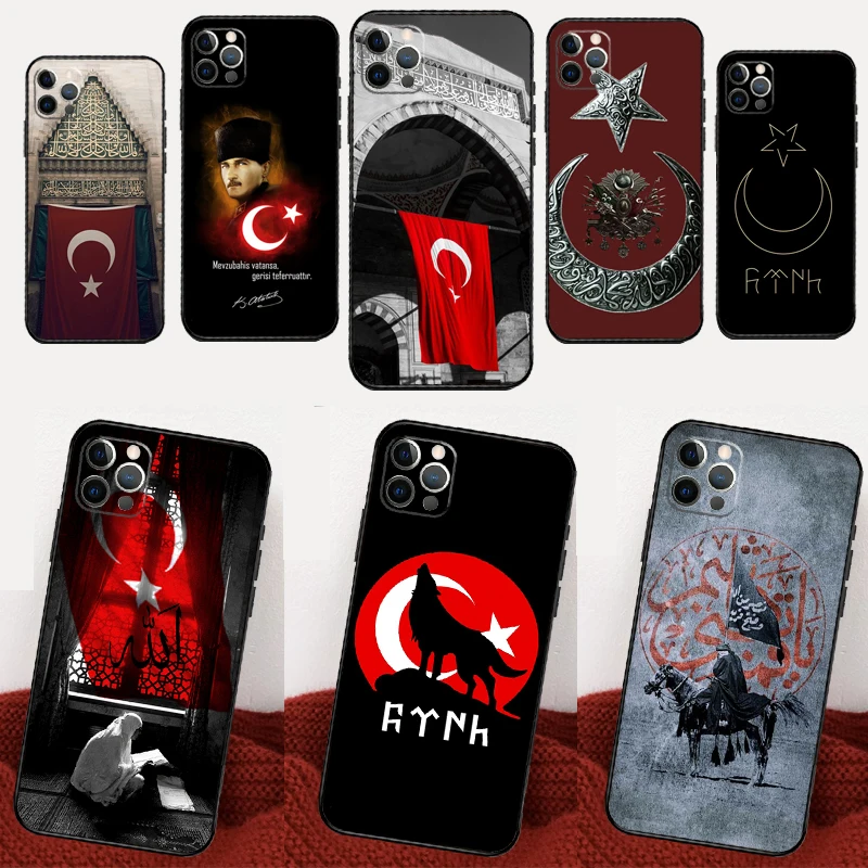 Turkey Turkish Flag Phone Case For iPhone 16 15 14 13 12 11 Pro Max Mini X XS XR 6 Plus Back Cover