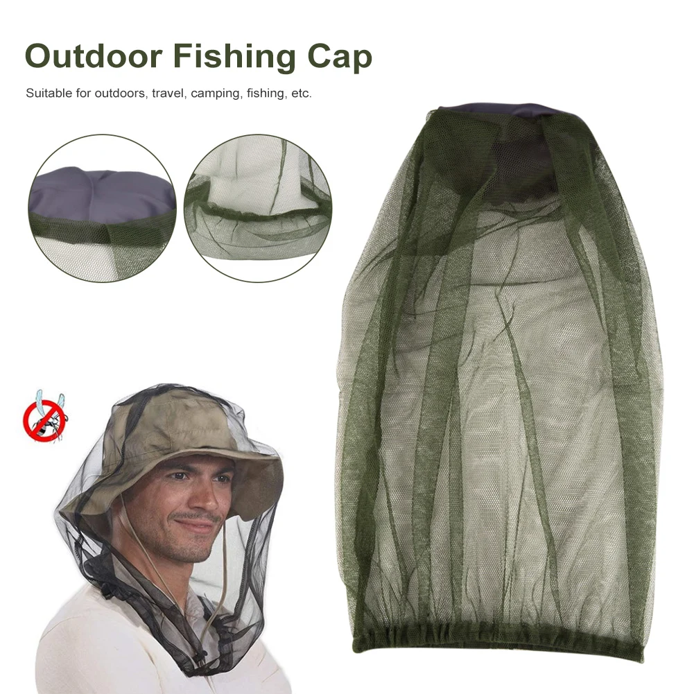 

New Outdoor Fishing Cap Anti Mosquito Insect Hat Bug Mesh Head Net Face Protector Camping Travel Hiking Hats Garden Supplies