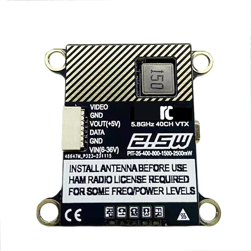 5.8G 2.5W FPV vtx 40CH 2500mW สำหรับ RC FIXED Wing FPV Long Rang โดรนแข่งทนทานติดตั้งง่าย