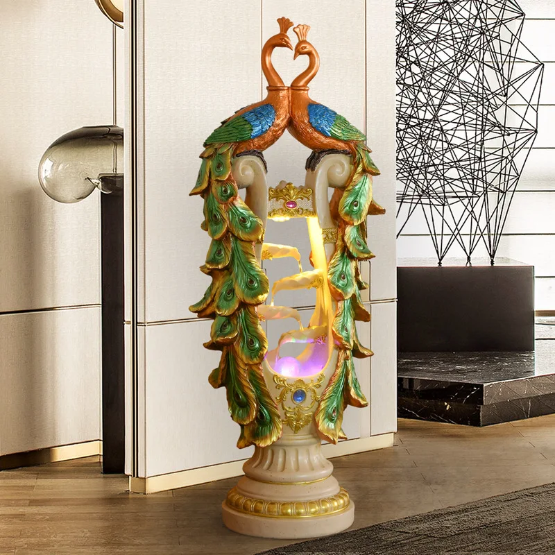 rockery flowing water fountain lucky humidifier ornament living room entrance feng shui office indoor water feature