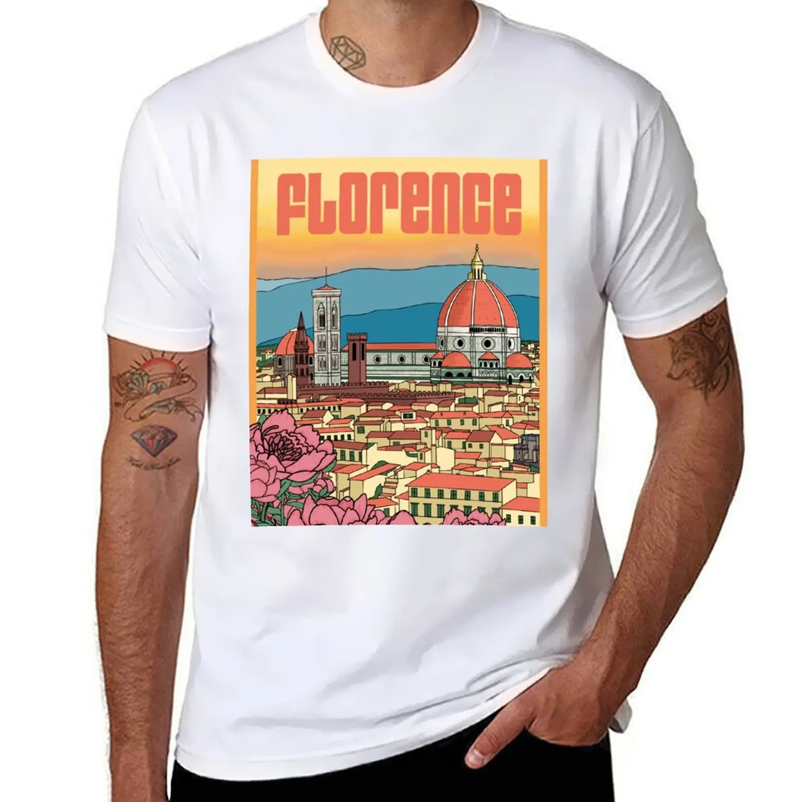 Футболка Florence Duomo, мужские хлопковые мягкие мужские футболки, футболка Футболка Florence Duomo, мужские хлопковые мягкие мужские футболки, футболка
