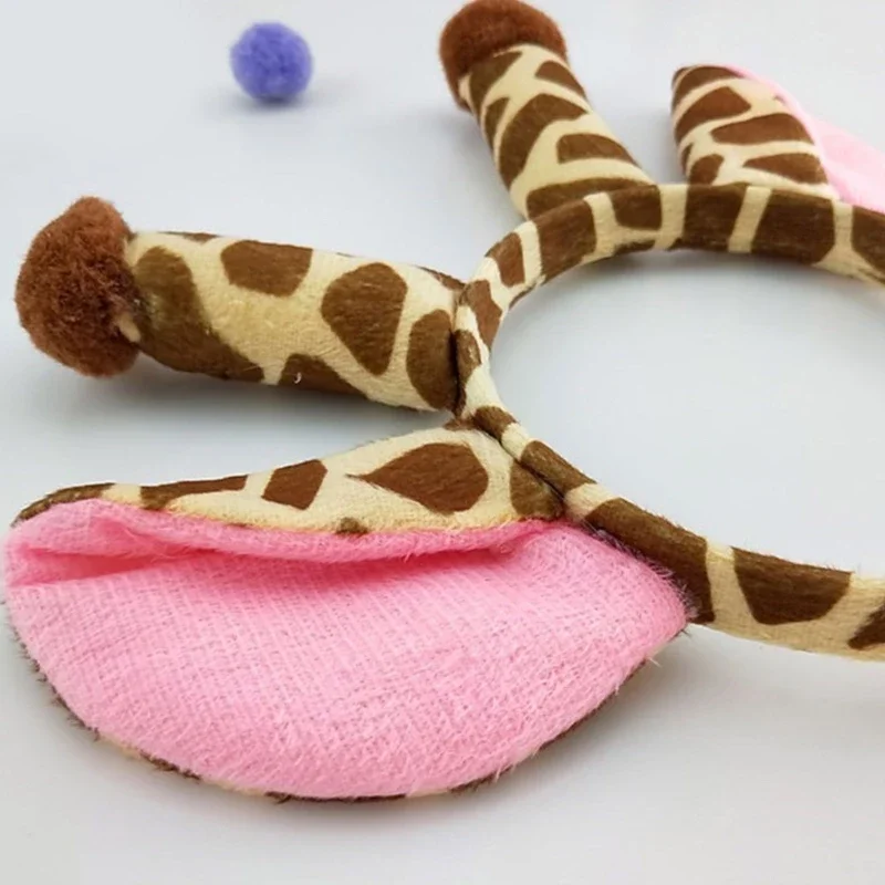 Bambini adulti Gioco ruolo Costume da giraffa Accessori Orecchie animali Fascia Bowtie Coda Guanti zampa Novità Party Prop