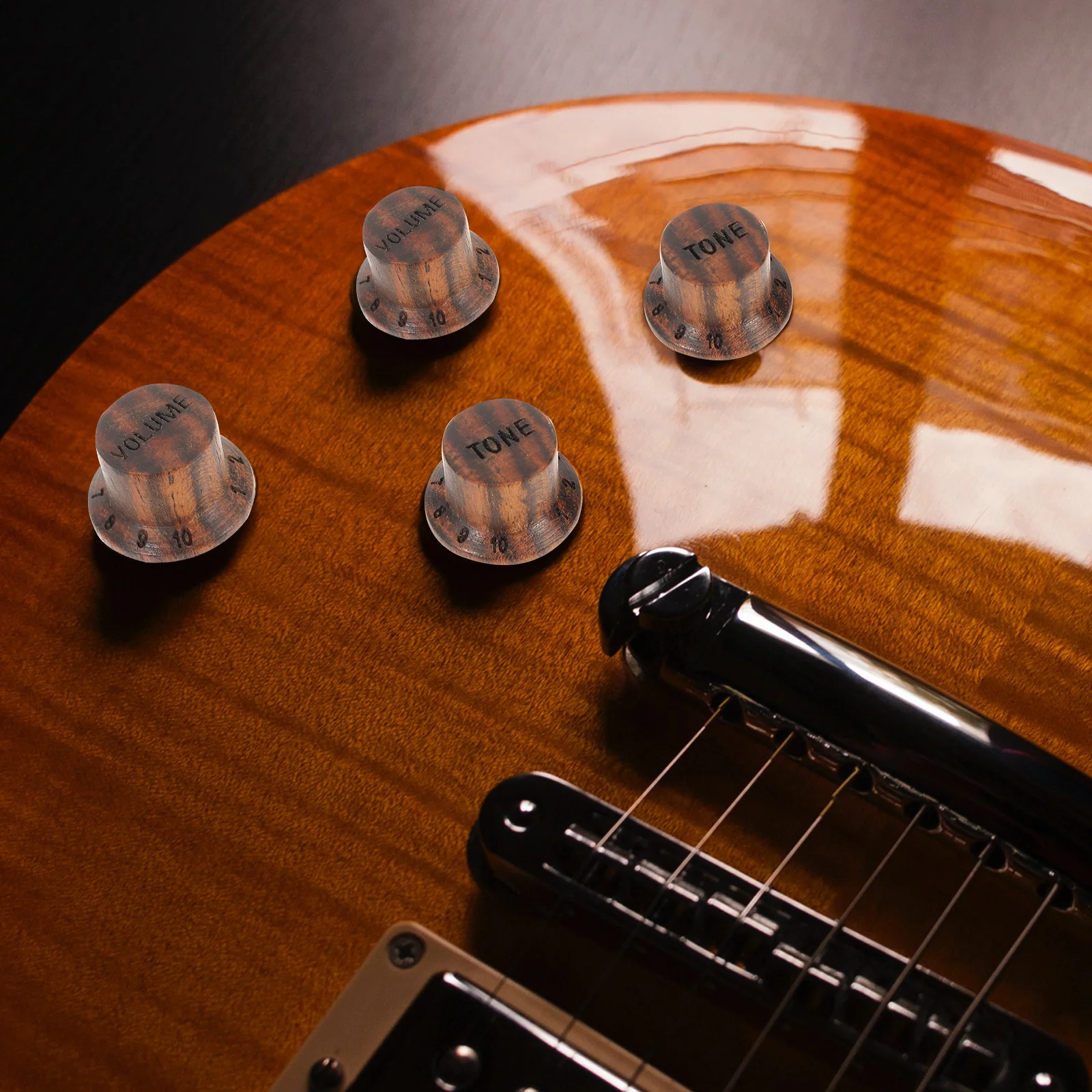 

3 Pcs Guitar Knob Audio Wood Control Electric Volume Knobs Anti-corrosive Bass Speed