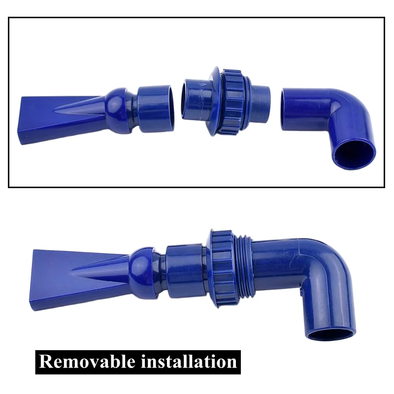 Blue Perforated Duckbill 20mm/25mm Aquarium Adjustable Water Output Nozzle Fish Tank Filter Pump Duckbill Sprinkler