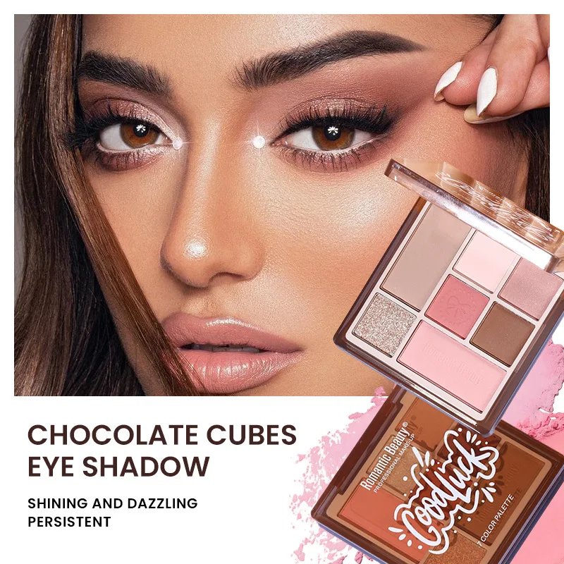 Paleta Cieni do Powiek 7 Odcieni Brązowe Nude Matowe Brokatowe Wszechstronny Makijaż Oczu Łatwe do Blendowania Długotrwałe do Szybkiego Makijażu