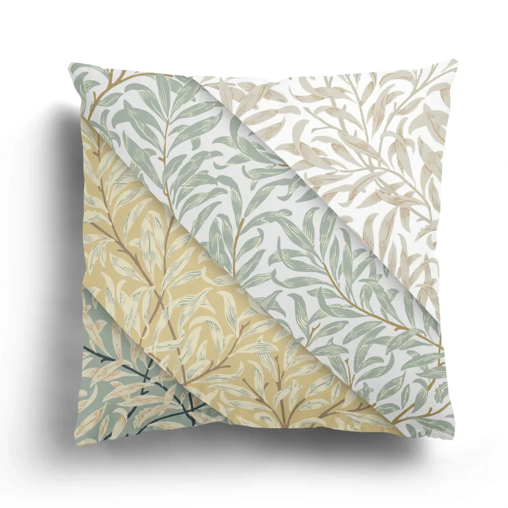 Floral Patterned Vintage Double-sided Printed pillow cover Short plush Suitable living rooms bedrooms sofas throw cushion cover