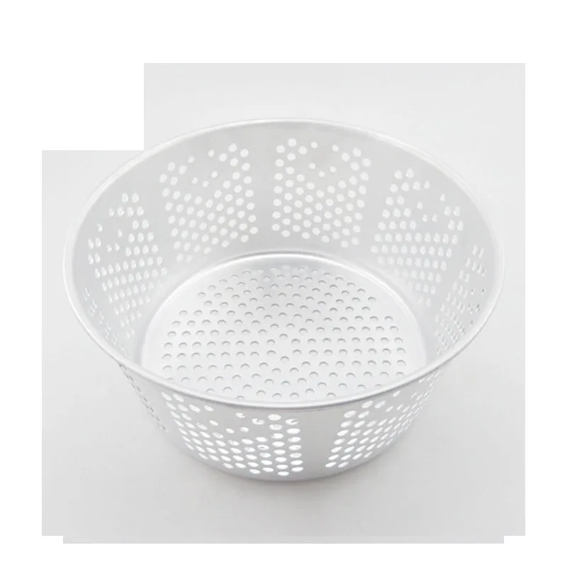Vegetable Washing Basket and Basin, Aluminum Drainage Sieve Cooking Skimmer Aluminum Mesh for Frying French Fries and Chicken