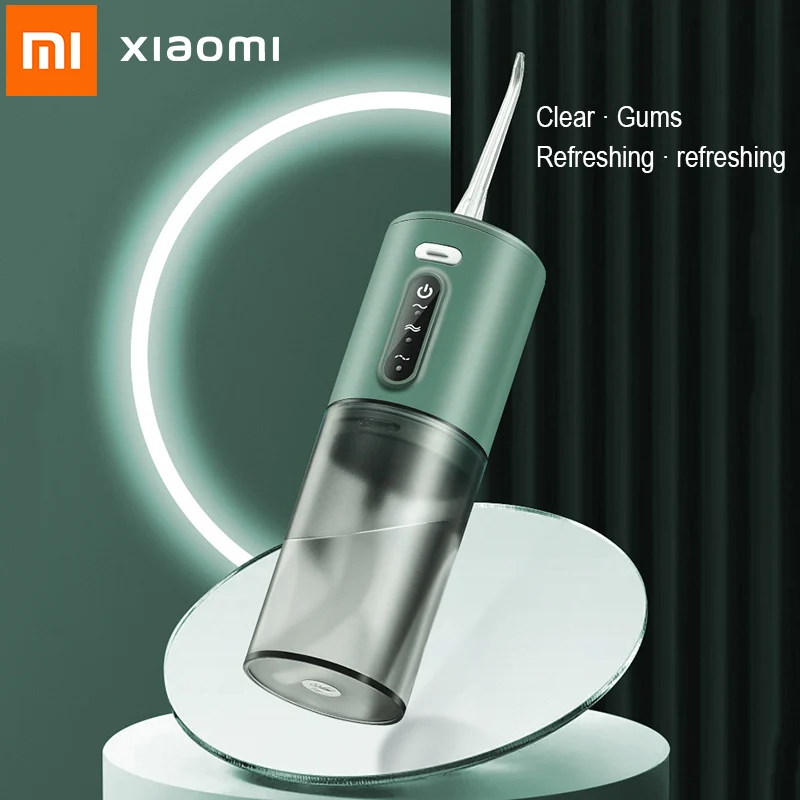 Xiaomi irigator Oral pembersih gigi, 3 mode portabel IPX7 tahan air Jet air Flosser pembersih gigi, denyut nadi, pembersih mulut genggam, baru