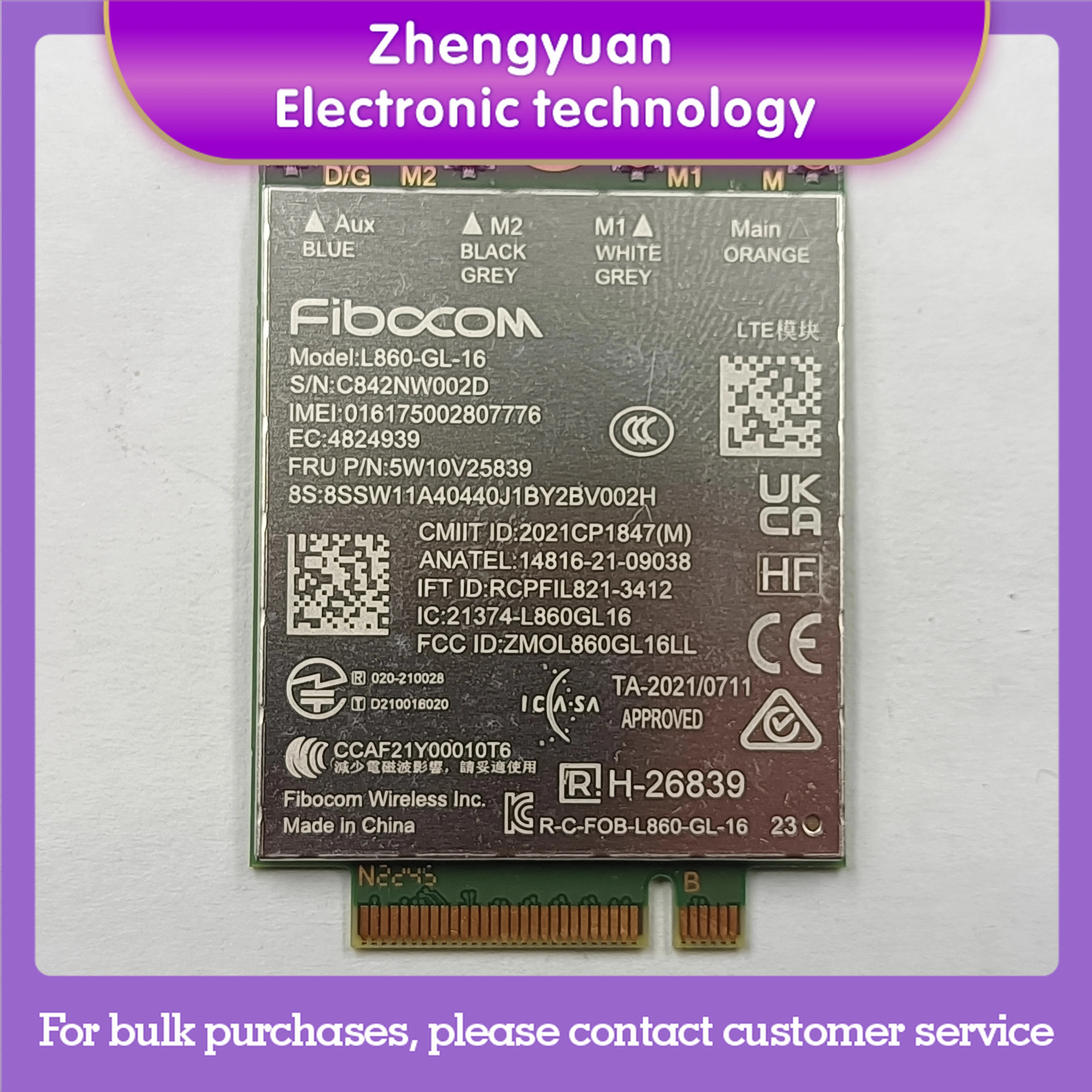 

For Lenovo X1c 11th T14 X13 L14 Gen3 4G Module L860-GL-16 5W10V25839