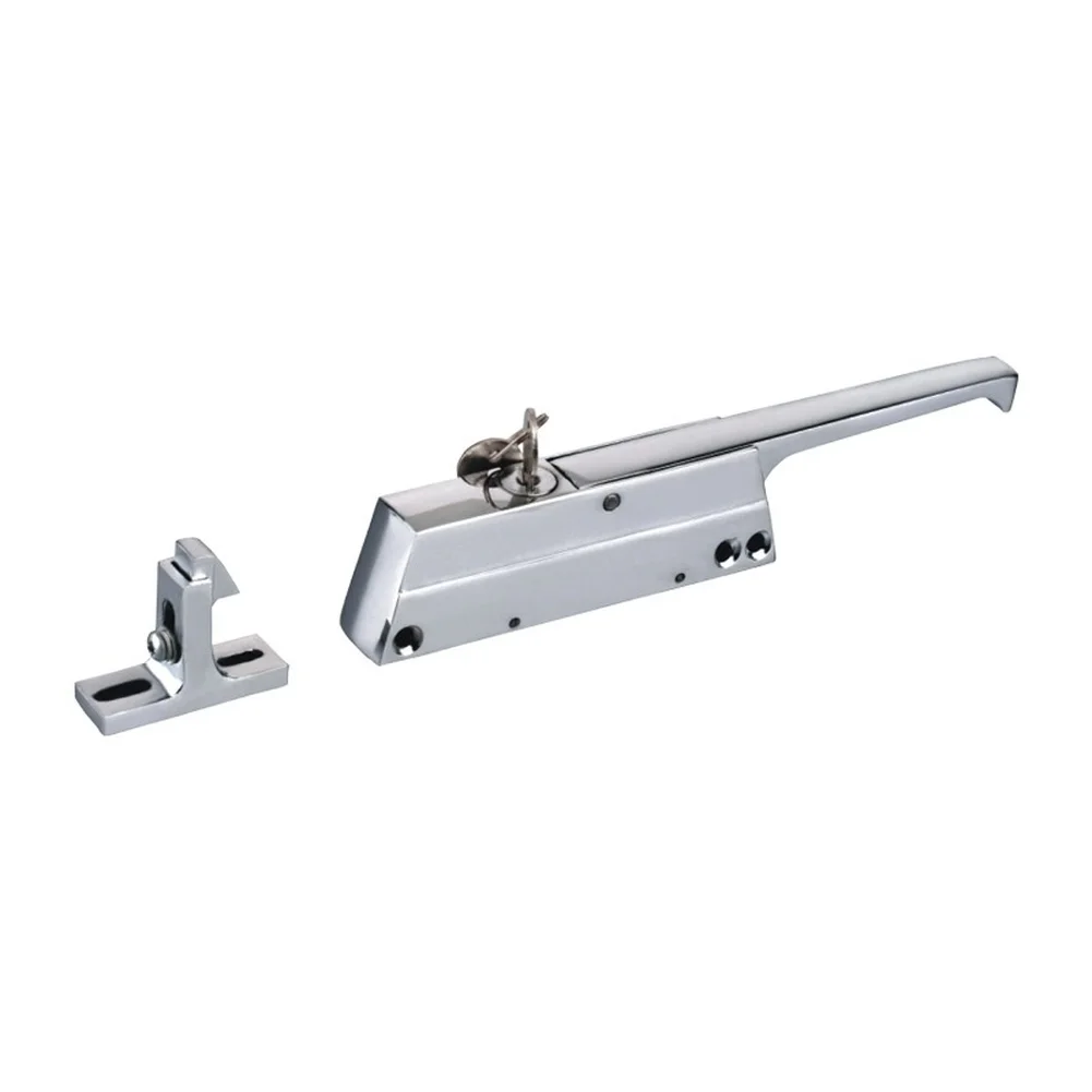 YL-1240B Cabinet Handle Zinc Alloy Silver for Refrigerator Oven Appliances with Built-in Spring and Easy Installation