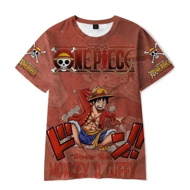 

One Piece Luffy Chopper Empress Nami summer anime peripheral casual T-shirt creative printed short-sleeved clothes holiday gift