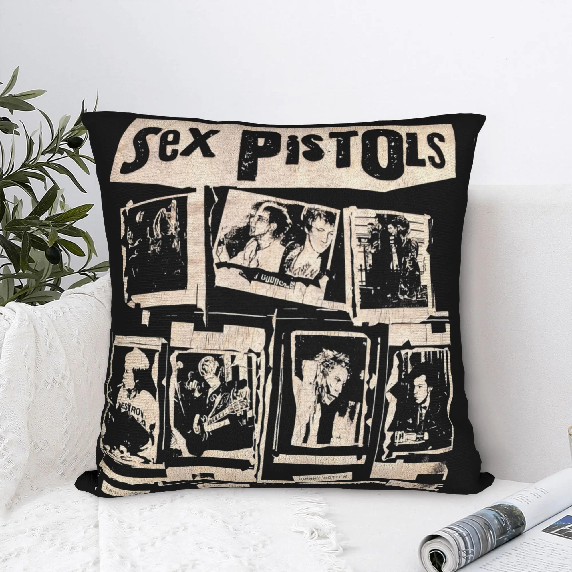 Sex Pistols Pillow Cover  Novelty Pillow Case For Sofa Car Home Decor Print Pillowcases Gift