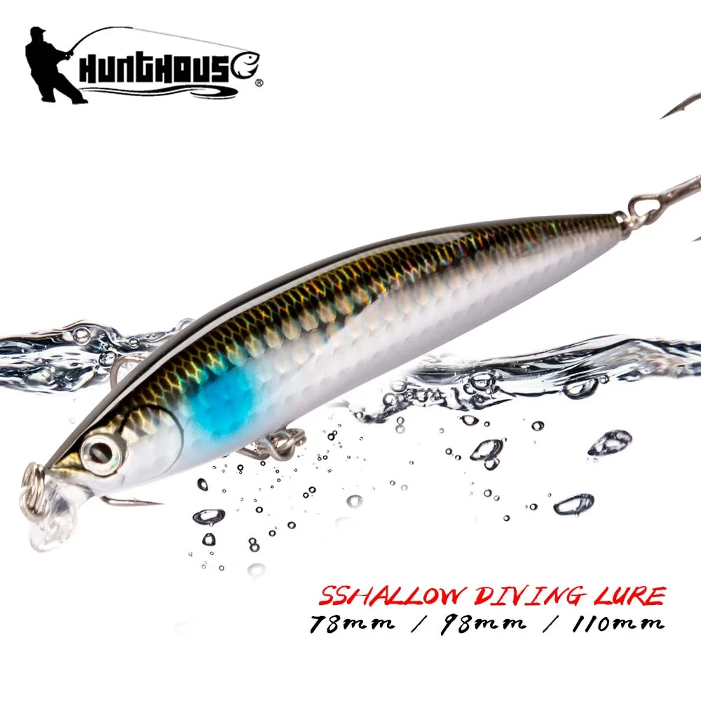 

Hunthouse Jerkbait Minnow Fishing Lure Floating Wobblers Rolling Hard Bait 78mm 98mm 118mm Saltwater For Bass Trout Fish Tackle