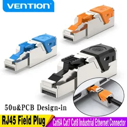 RJ45 Cat8 Cat7 Cat6A Connectors RJ45 Metal Tool Free Easy Termination Plug 2000MHz 40G LAN Cable 22AWG - 24AWG UTP Field Modular