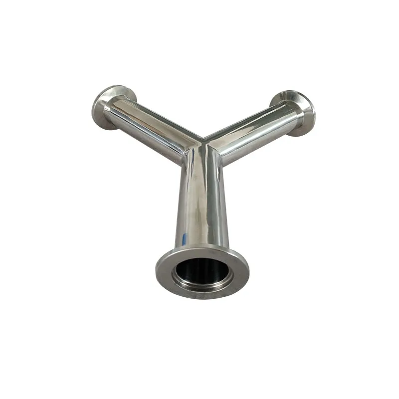 SS304 Vacuum Stainless Steel Tee KF10 KF16 KF25 KF40 KF50 3 Way VacuumY Type KF Equal Tee