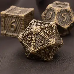 DND Metal Dice Set Dragon Scale Dice Role Playing Games Polyhedral Dice RPG Dice D20 D12 D10 D8 D6 D4