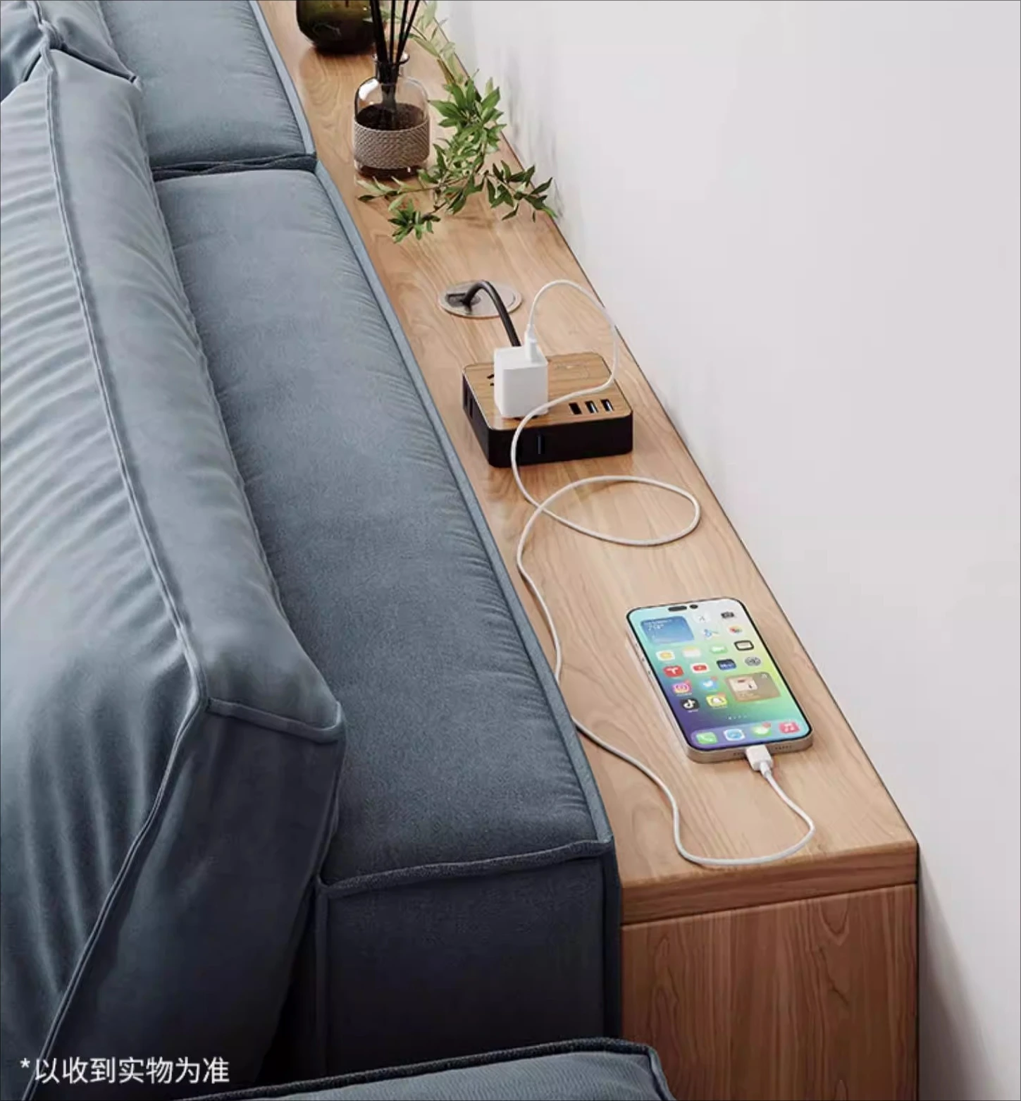 Solid Wood Narrow Side Table Gap Filler Against Wall Shelf For Living Room Bedroom Bed Tail Storage Use