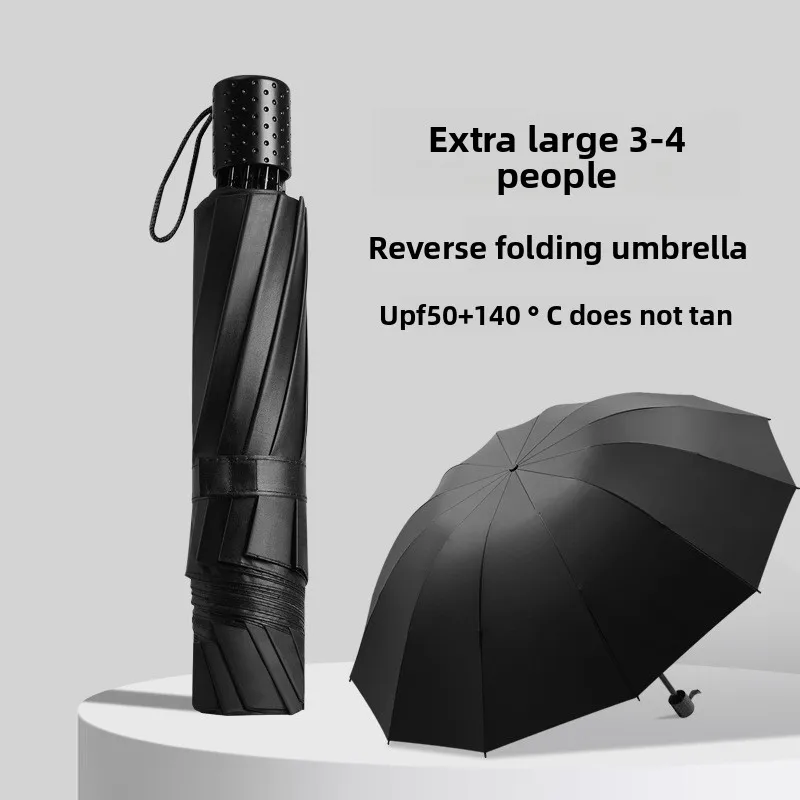 125cm Extra Large Umbrella Folding Sturdy Women's Rain or Shine Umbrella Sun Protection Umbrella Sun Umbrella