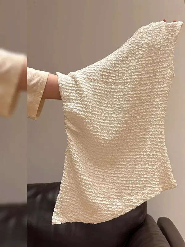 

Slim Fit round Ne Svel Vest Top Women's Dstring Gored Texture Sensation oulder Baring Strap Summer New Arrival