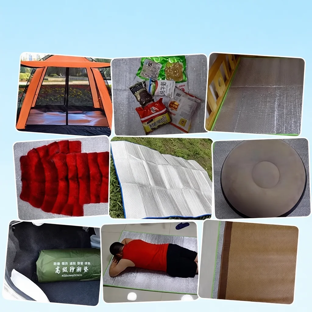 Aluminum Foil Outdoor Picnic Mat Camping Moisture Proof Tent Blanket Foldable Sleeping Rug Thermal Insulated Floor Sheet