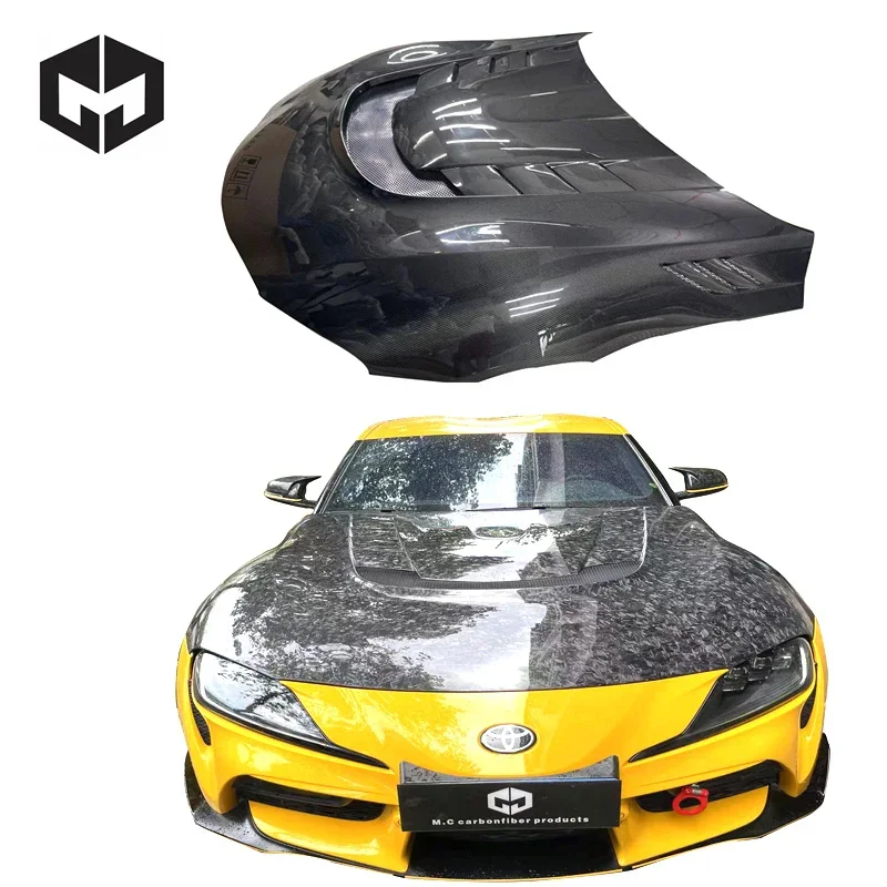 

Mingcheng капот из углеродного волокна карбоновая крышка двигателя для Toyota Supra GR A90 MK5 MKV капот сотовый карбон