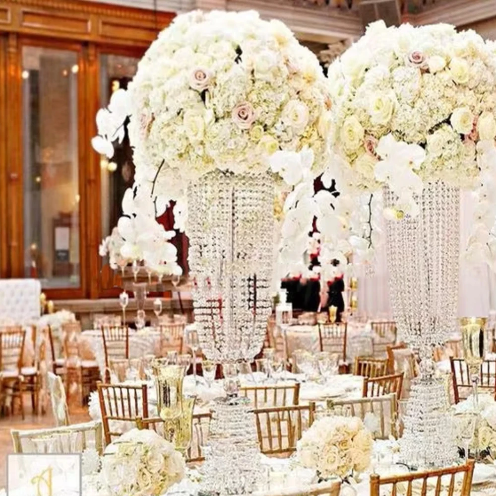 

H110cm 4pcs Metal Flower Floor Vase Column Flower Stand Column for Table Centerpieces senyu0185