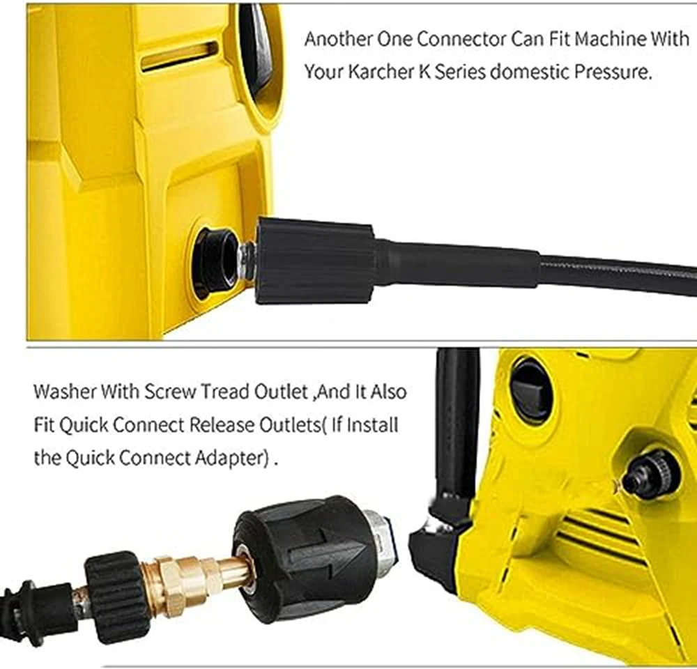 Imagem -05 - Pressão Washer Gun Mangueira Conector M22 Adaptador Acoplamento Rápido Apto para Karcher Lavor Parkside Car Wash Alta