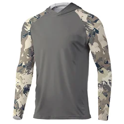 Angeln Hoodie Männer Kleidung Sommer Grün Camo Langarm Angeln Jersey Sonnenschutz Bequeme Sport Jacke Angeln Shirts