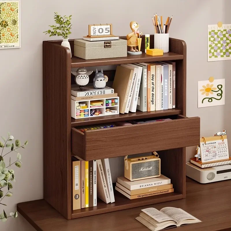 Desktop Storage Shelves Multi Layer Small Cabinet Organizer for Student Home Desk Office Workstation Space Saving Rack