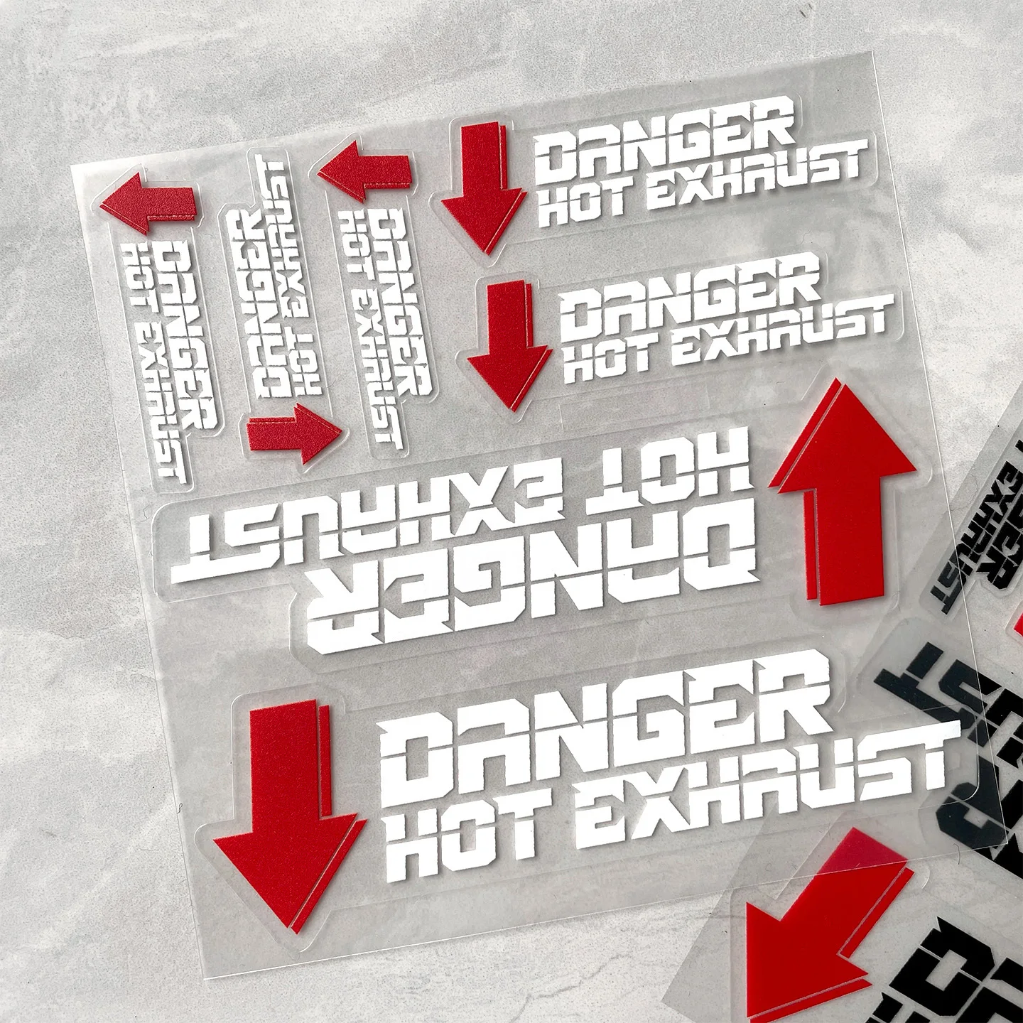 1Set Danger Hot Exhaust Warning Waterproof Heatproof Vinyl Decals for Motorcycle ATV Dirt Bike Exhaust Pipe Decor