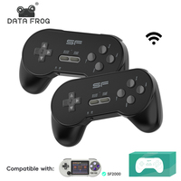 Data Frog 2PCS Game Controller for SF2000 Game Console Wireless Gamepad Joystick for Black S7 Video Game Console Console