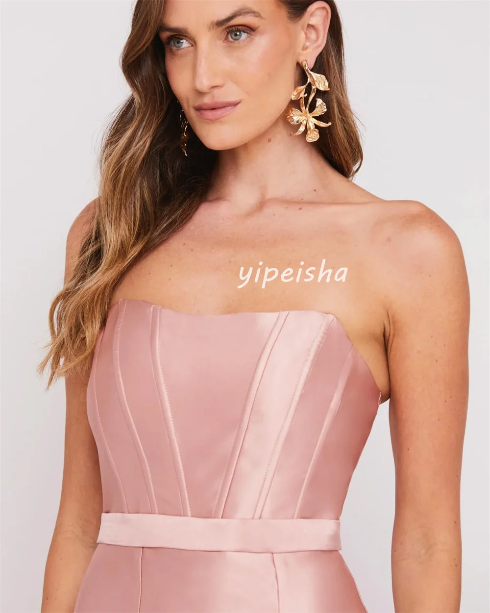 Vestidos largos sin tirantes de sirena con gradas, exquisitos y elegantes, personalizados, vestidos para ocasiones a medida, estilo moderno, Pastrol de moda