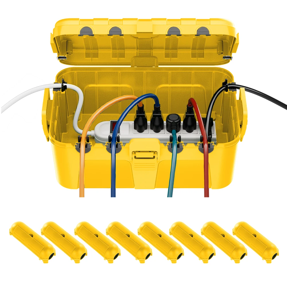 

9Pcs Waterproof Outdoor Cable Boxes Outdoor Plug Covers Home Accessories For Electrical Outdoor Plugs Holiday Decoration Lights