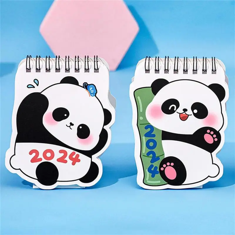 2024 Small Desk Calendar Mini Desk Calendar From June 2023 Dec 2024 Small Calendar Portable Cute Pandas Planning Organizing Dail