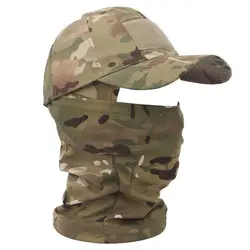 Camo Tactical Baseball Cap Outdoor Fishing Hiking Hunting Sports Caps Sunscreen Breathable Camouflage Balaclava Half Ski Mask