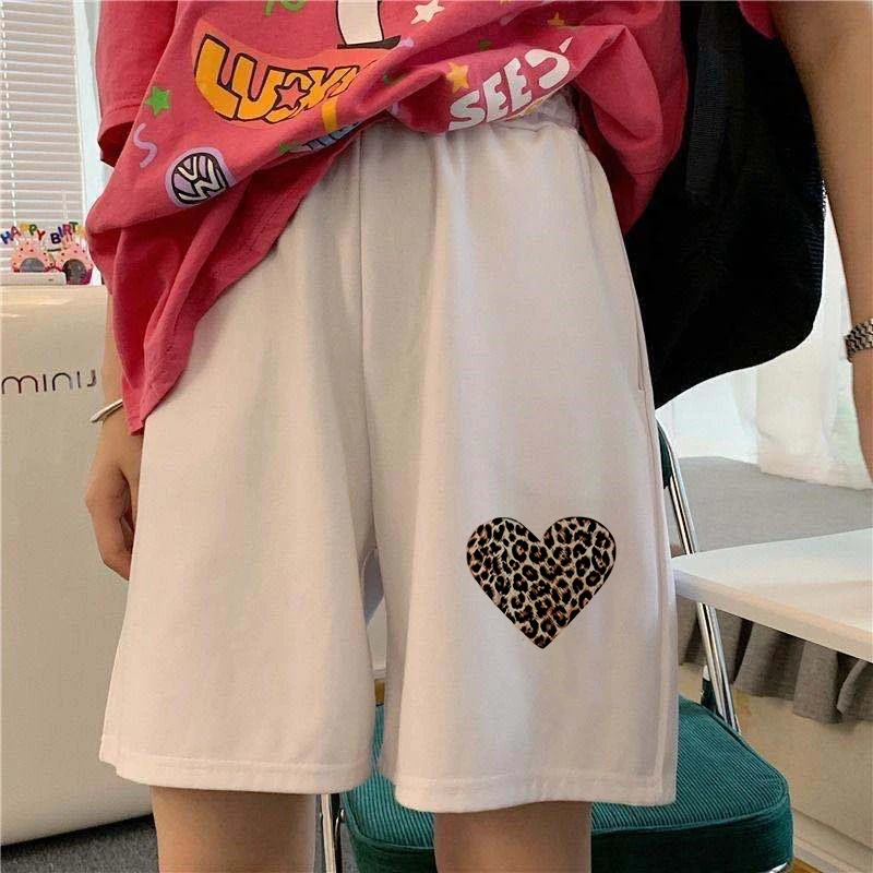 2025 nuevo variado bordado encantador niñas verano moda pantalones cortos mujeres Harajuku elasticidad suelta elegante Wideleg Casual estilo Simple