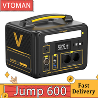 VTOMAN Jump 600 Portable Power Station, 640Wh LiFePO4 Battery Solar Generator, 600W Pure Sine Wave AC Outlets, 9 Ports, 12W LED