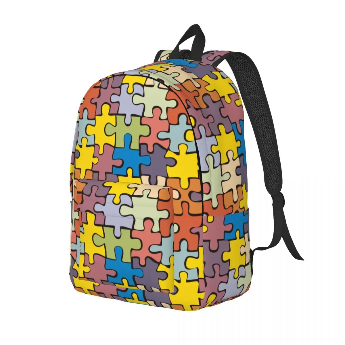 Colorful Jigsaw Puzzle Cartoon Backpack Student Primary School Schoolbag Bookbag Puzzles Game Bagpack