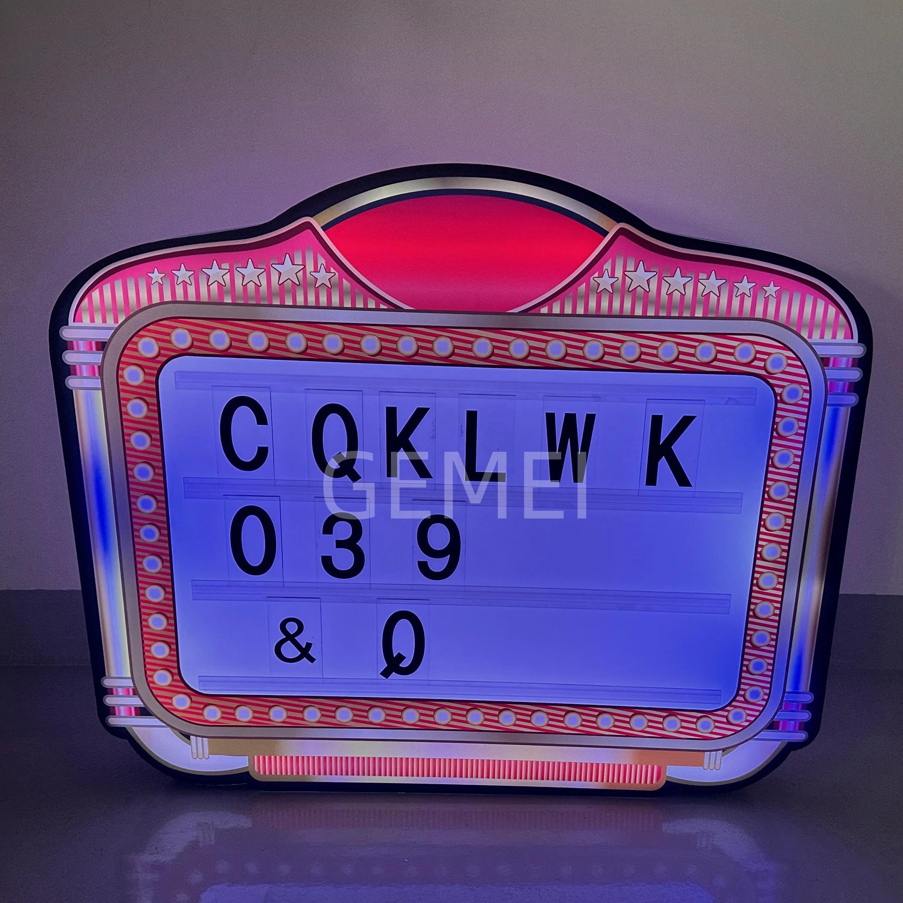 Customized Logo LED Letters Board Nightclub    Glorifier LED Marquee Sign Board Box Light for VIP Display Party Supplies
