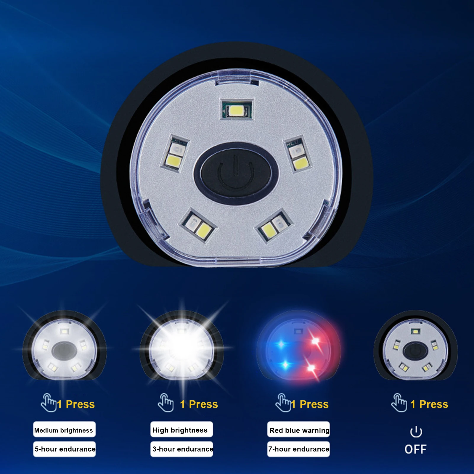 قبعة محبوكة سوداء للجري الليلي وركوب الدراجات مع ضوء LED للجنسين قبعة حرارية شتوية للمصابيح الأمامية للعمل في الهواء الطلق
