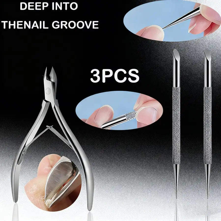 1/3/5 Uds nuevo empujador de cutículas de estilo ruso, empujador de cutículas en forma de herradura de doble punta.