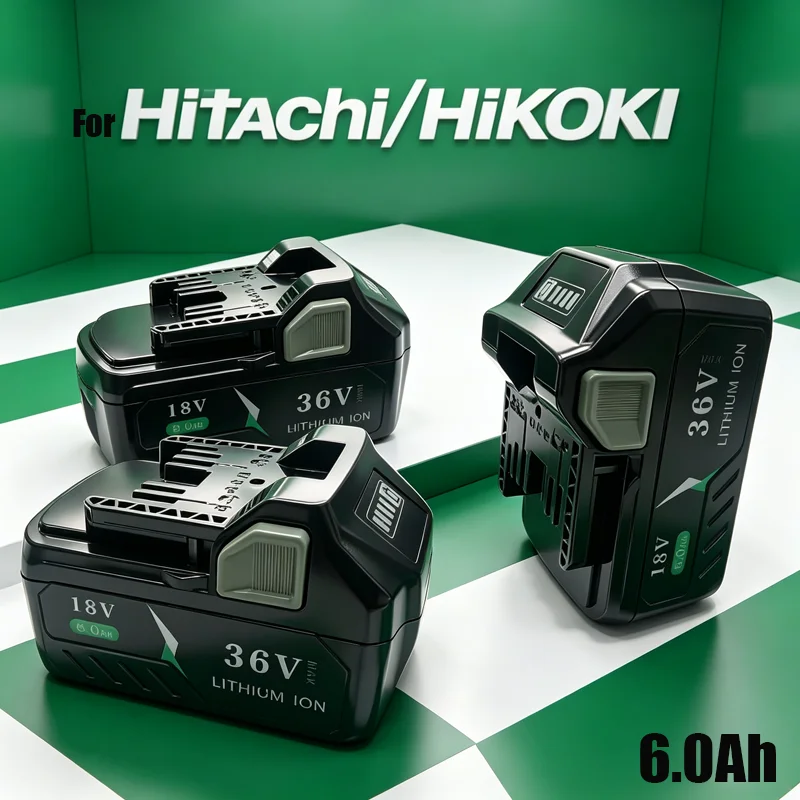 MultiVolt BSL36A18 BSL1860 6.0Ah Li-ion Battery 18V/36V Compatible with Hikoki Hitachi Metabo HPT Slide-type Power Tools