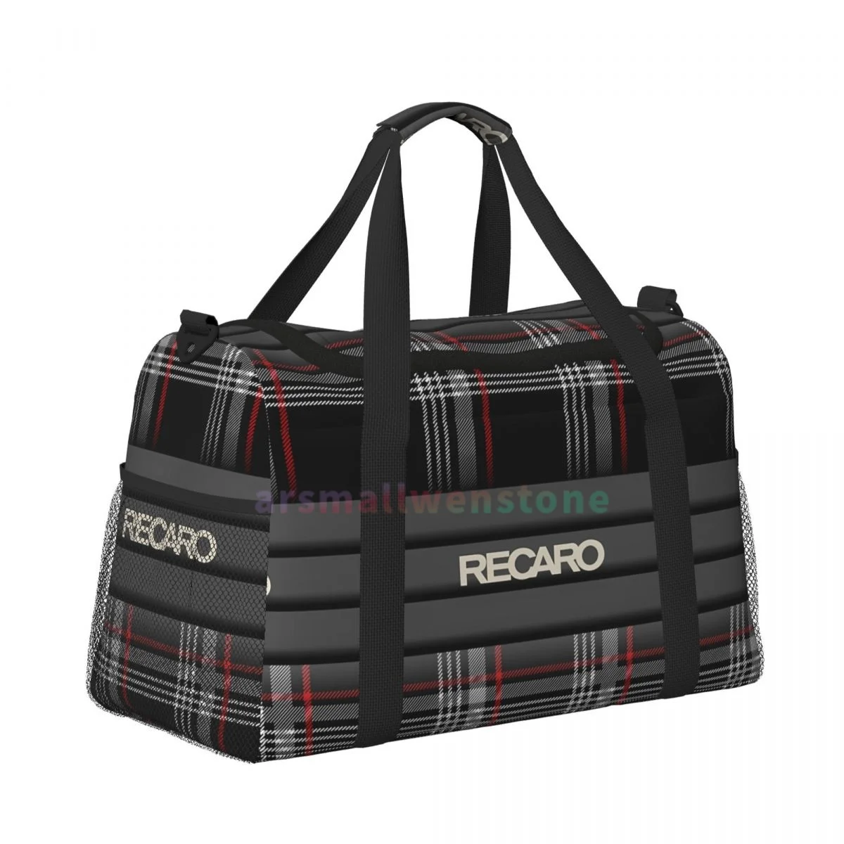 Recaros Logo Travel Duffel Bags Personalized Weekender Bag with Shoulder Strap Sport Gym Yoga Luggage Bag