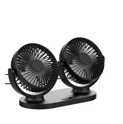 Car universal USB silent double head fan automotive interior Sucker fan 12V24v Automotive accessories