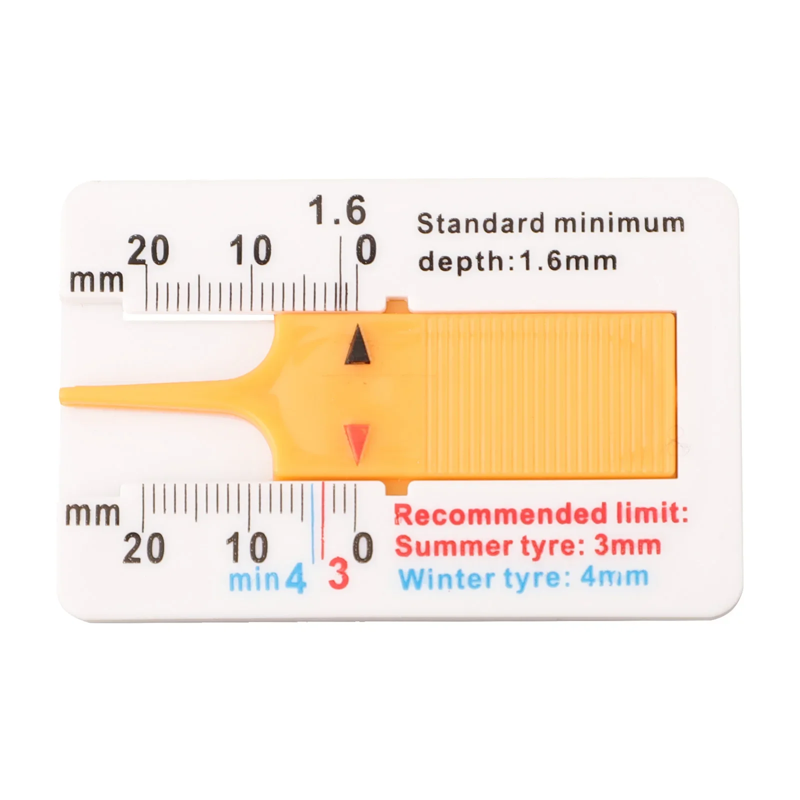 Auto Car Wheel battistrada depthometro indicatore di profondità righello misuratore di battistrada in plastica misuratore di profondità del battistrada strumento di misurazione della ruota del pneumatico