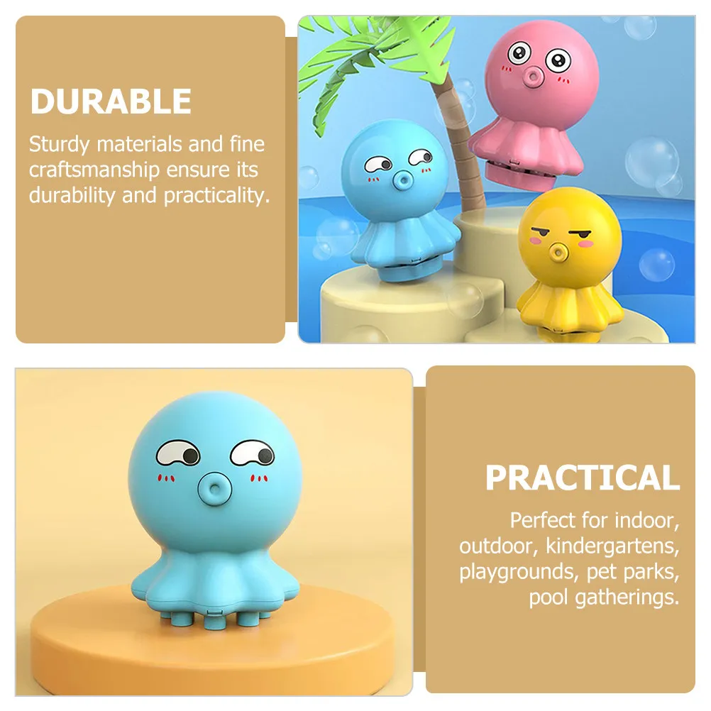 

Автоматическая электрическая машина для мыльных пузырей в форме мультяшного осьминога для игр в помещении и на улице, подарок для детского сада и вечеринок у бассейна