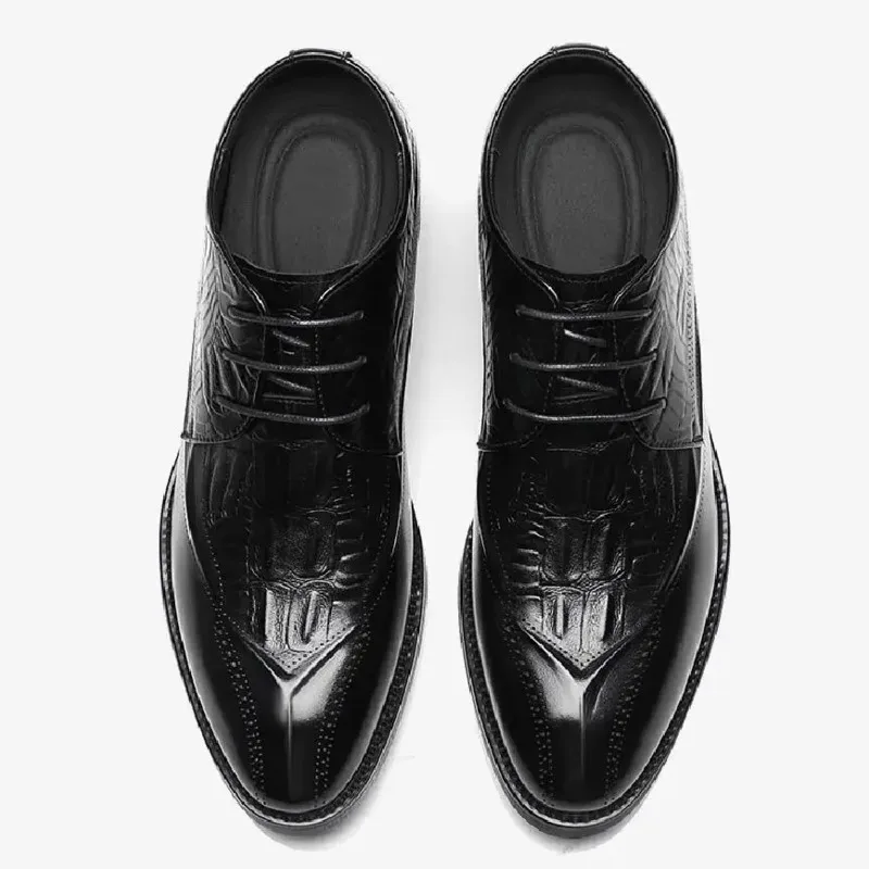 Echtes Leder männer Aufzug Schuhe Versteckte Heels Casual Schuhe Mann 8CM 6CM Höhe Zunehmende Brogue Schuhe Mode hochzeit Party