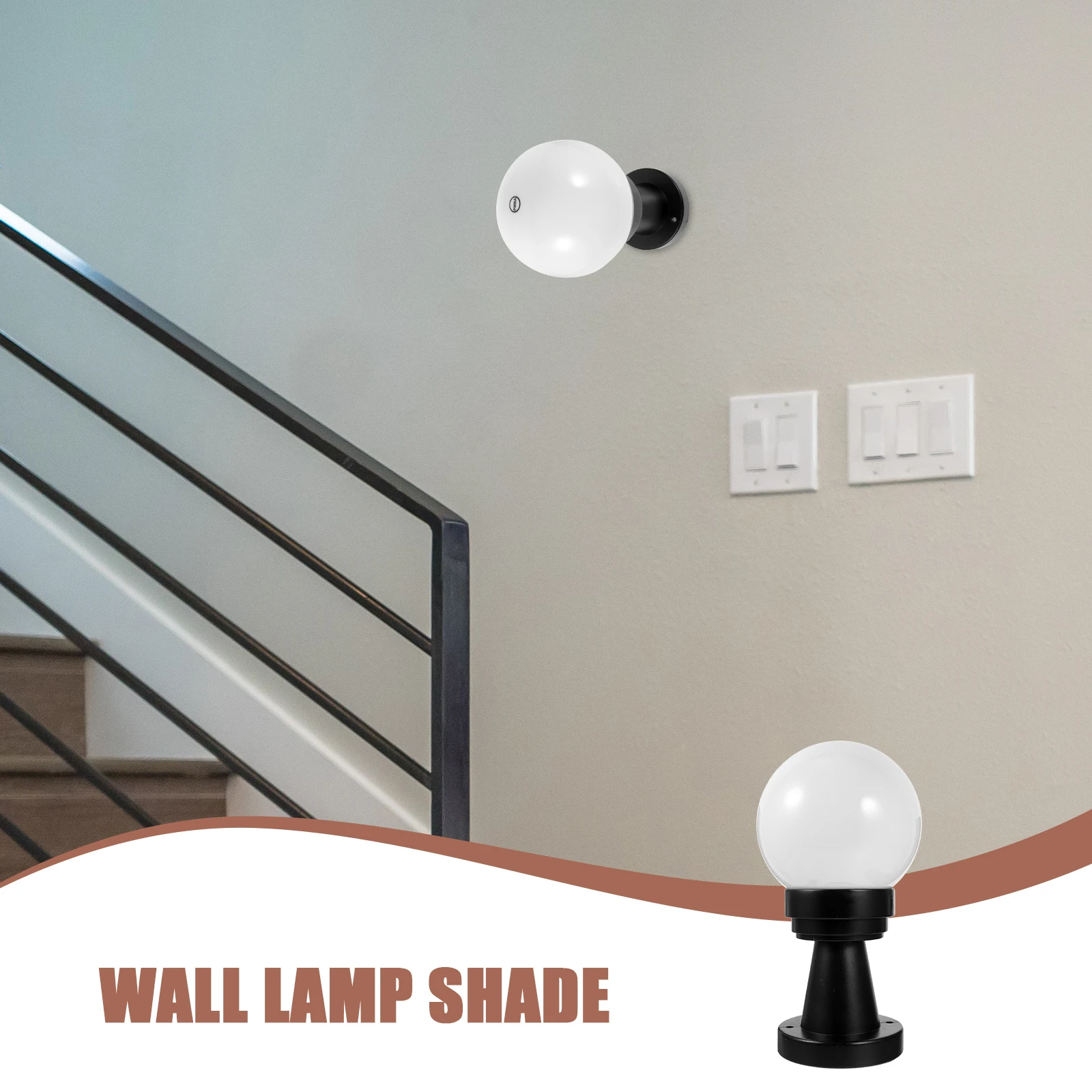 

Water Proof Fence Decorative Lights PC Lampshade Cover for Wall Lamp Post Garden Outdoor Lighting Globe Light Cover Durable