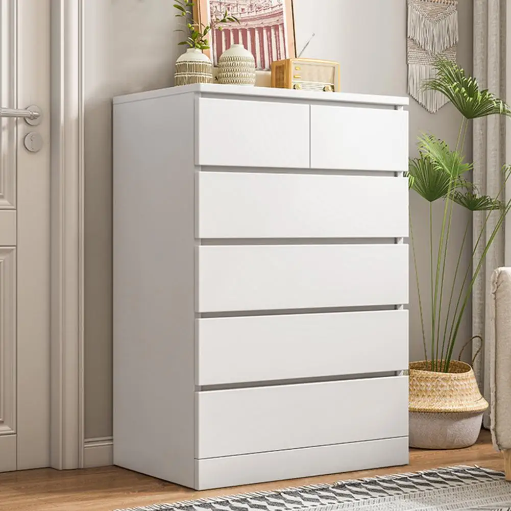 White Dresser Bedroom Dresser & Chests of Drawers Tall Dresser with 6 Wood Drawers Large Wood Dressers for Bedroom Closet